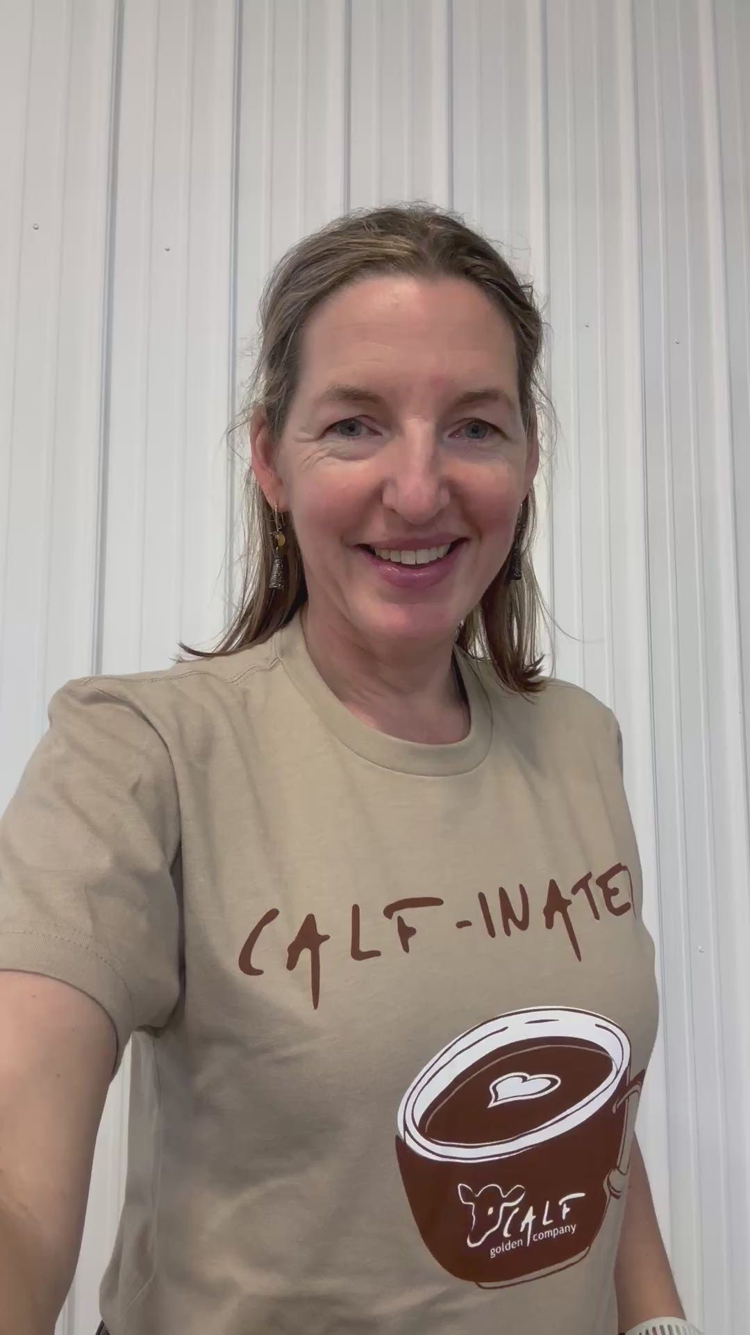 Calf Hero shirt funny calf-inated with a cup of coffee with an image of a calf on on the coffee mug.